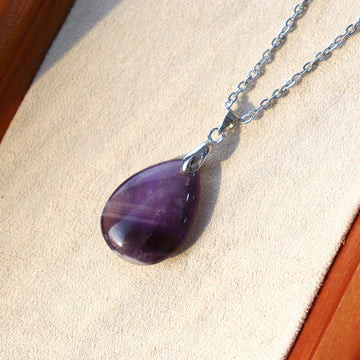 Buddha Stones Natural Crystal Gemstone Water Drop Spiritual Neck