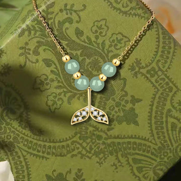 Buddha Stones 925 Sterling Silver Hetian Jade Bead Fishtail Luck