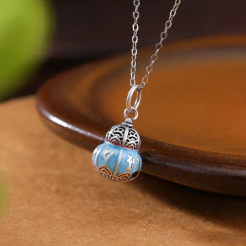 Buddha Stones 999 Sterling Silver Om Mani Padme Hum Engraved Gou