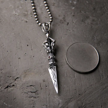 Buddha Stones 925 Sterling Silver Dorje Vajra Enlightenment Neck