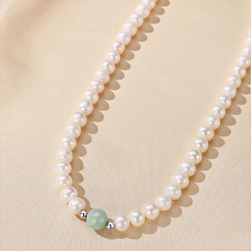 Buddha Stones 925 Sterling Silver Natural Pearl Jade Healing Nec