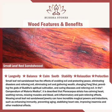 Buddha Stones Small Leaf Red Sandalwood Nine-tailed Fox Pattren Longevity Necklace Pendant