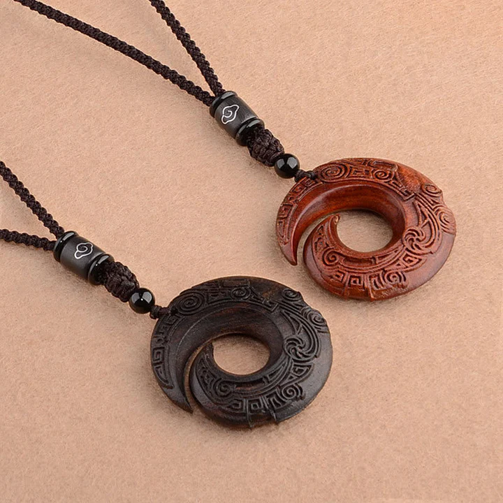 Buddha Stones Small Leaf Red Sandalwood Ebony Wood One's Luck Im