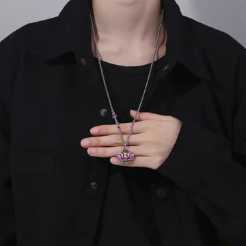 Buddha Stones Tibet Copper Lotus Luck New Begining Necklace Pend