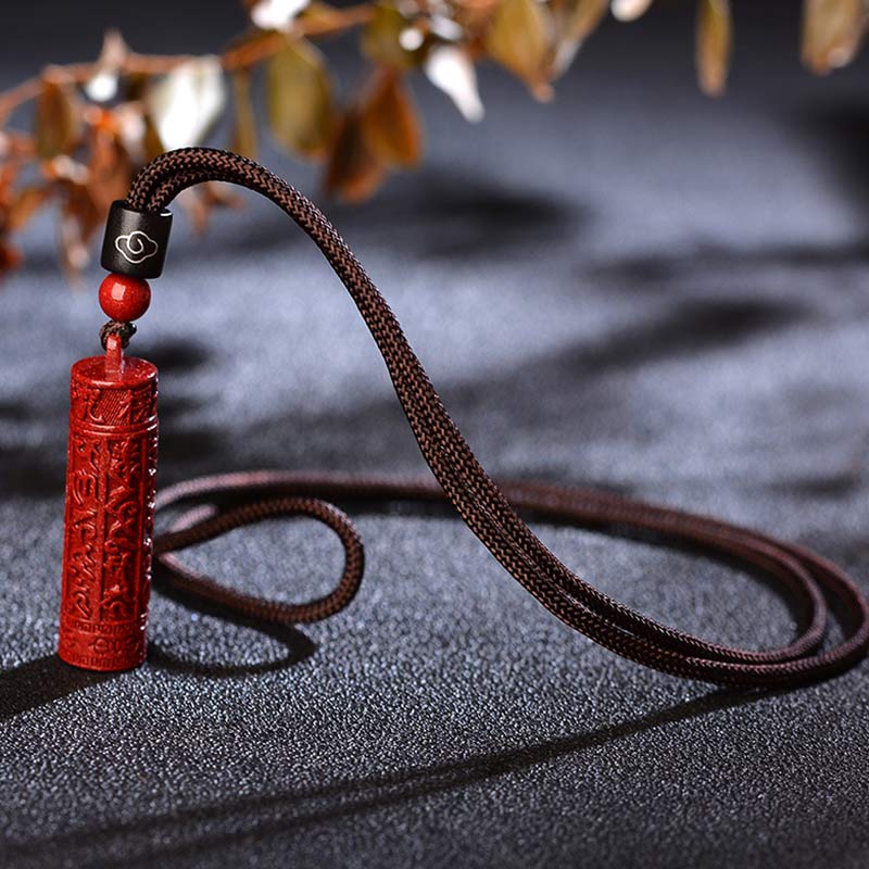 Buddha Stones Tibetan Cinnabar Mantra Concentration String Neckl