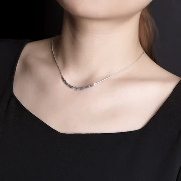 Buddha Stones 925 Sterling Silver Triangular Pattern Balance Nec