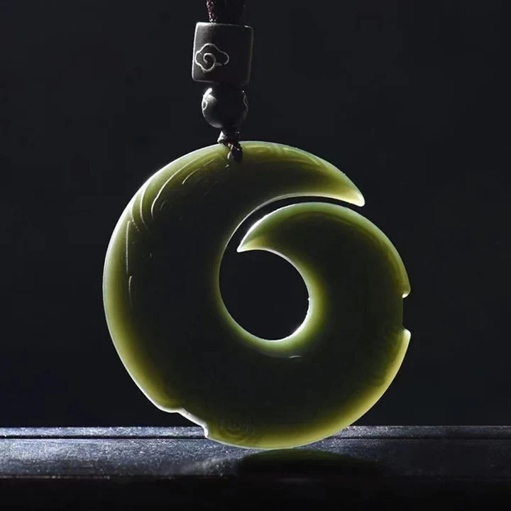 Buddha Stones One's Luck Improves Design Patern Hetian Cyan Jade