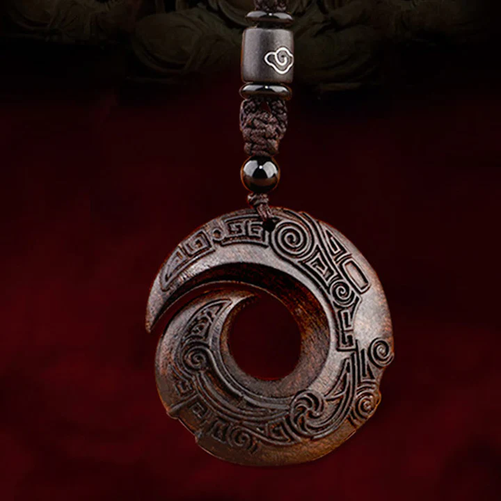 Buddha Stones Small Leaf Red Sandalwood Ebony Wood One's Luck Im