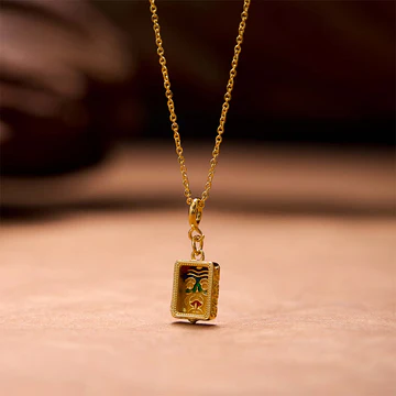 Buddha Stones Zakiram Goddess of Wealth Alloy Blessing Necklace