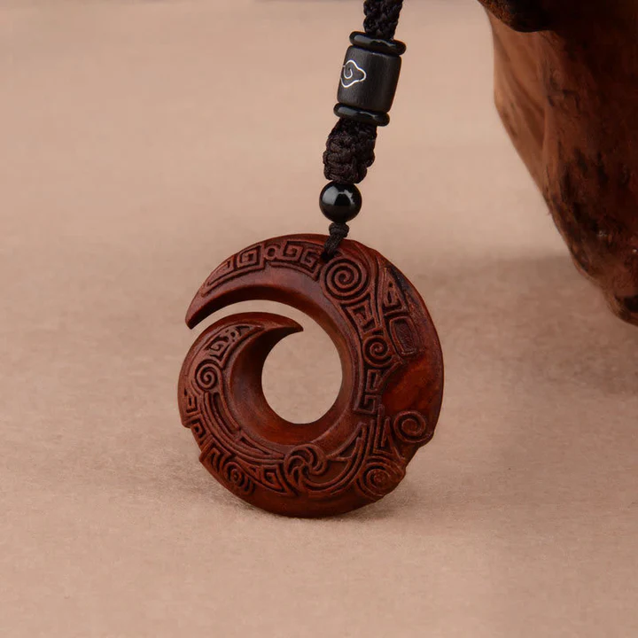 Buddha Stones Small Leaf Red Sandalwood Ebony Wood One's Luck Im