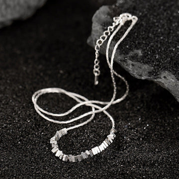 Buddha Stones 925 Sterling Silver Triangular Pattern Balance Nec