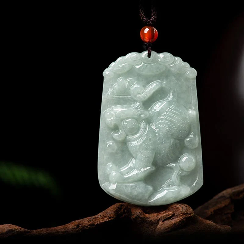 Buddha Stones Natural Jade 12 Chinese Zodiac Abundance Amulet Pe