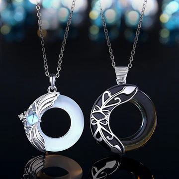 Buddha Stones Love Wings Copper Luck Healing Necklace Pendant