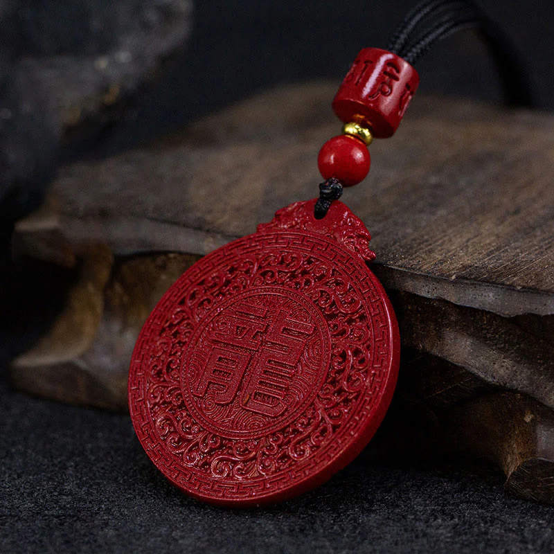 Buddha Stones Year of the Dragon Natural Cinnabar Dragon Protect