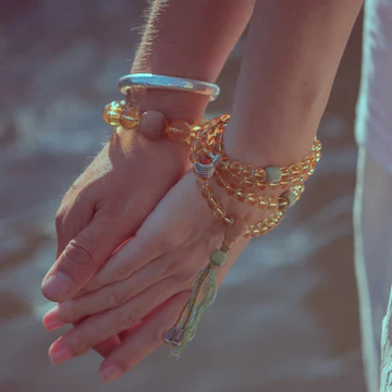 Buddha Stones 108 Mala Beads 925 Sterling Silver Citrine Sandalwood Turquoise Protection Prosperity Bracelet