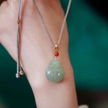 Buddha Stones Laughing Buddha Hetian Jade Wealth Prosperity Stri