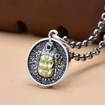 Buddha Stones 925 Sterling Silver Zakiram Goddess of Wealth Dorj