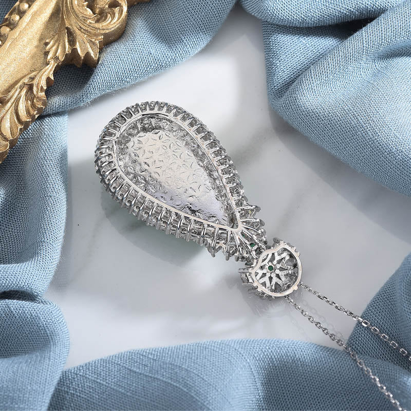 Buddha Stones Cyan Jade Harmony Necklace