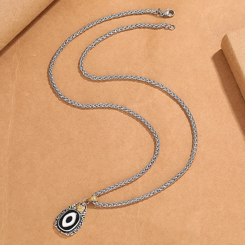 Buddha Stones Tibet Dzi Bead Garuda Pattern Copper Metal Wealth