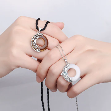 Buddha Stones Love Wings Copper Luck Healing Necklace Pendant